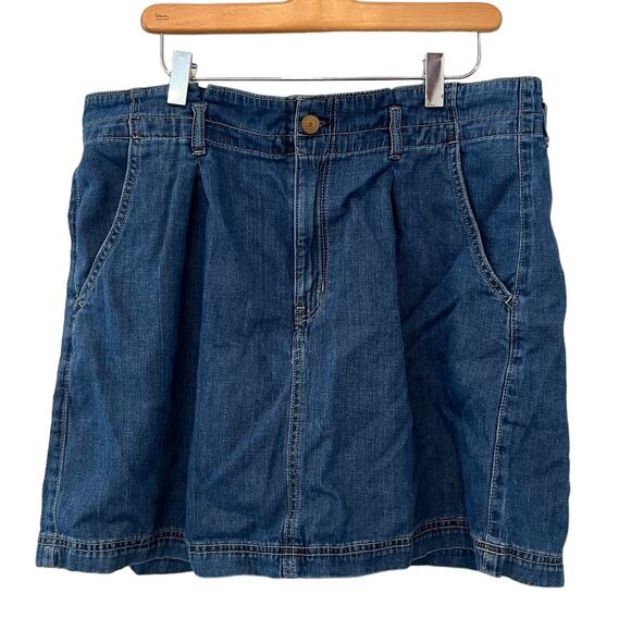 American Eagle Soft Chambray Denim Mini Skirt 16 - Picture 1 of 6